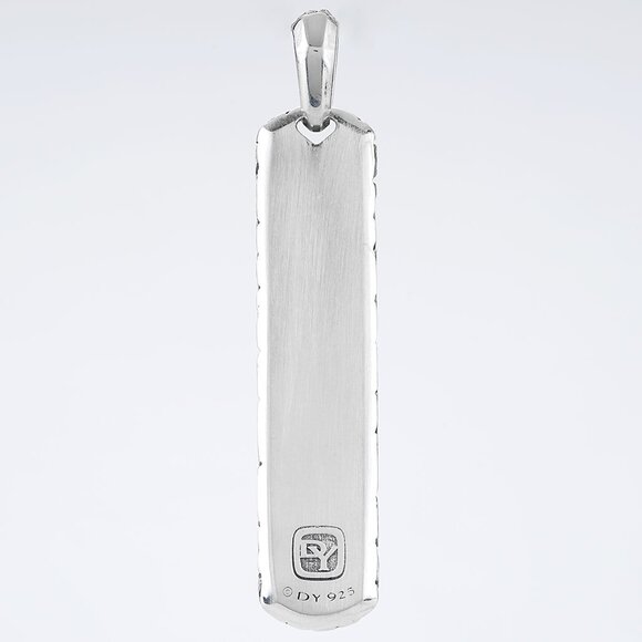 David Yurman 925 Sterling Silver Mens Naturals Gator Ingot Tag Pendant - Picture 3 of 3
